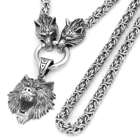 Collier Loup Homme (Argent)